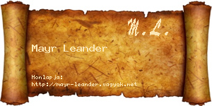 Mayr Leander névjegykártya